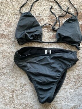 Leigh Metallic Gray Bikini